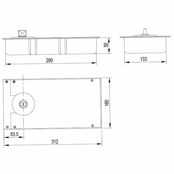 Floor Hinge (HD 508A)